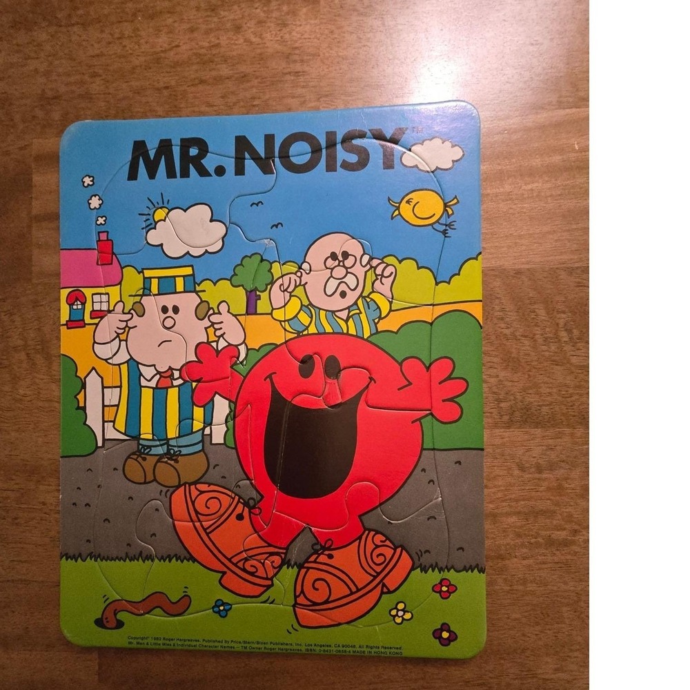 Vintage 1982 Mr Noisy Puzzle Mr Men Roger Hargreaves Price Stern Sloan 80s Toy